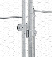 Hühnerkäfig Silbern 400x100x190 cm Verzinkter Stahl