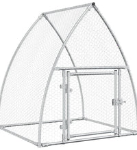 Hühnerkäfig Silbern 100x105x120 cm Verzinkter Stahl