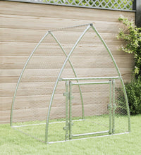 Hühnerkäfig Silbern 100x105x120 cm Verzinkter Stahl