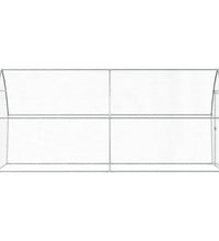 Hühnerkäfig Silbern 400x105x182 cm Verzinkter Stahl