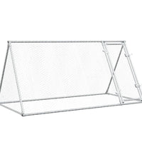Hühnerkäfig Silbern 200x105x91 cm Verzinkter Stahl