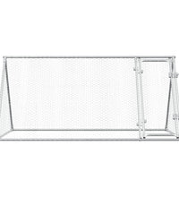 Hühnerkäfig Silbern 200x105x91 cm Verzinkter Stahl