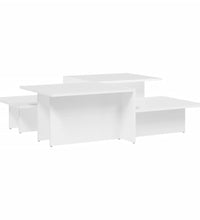 Couchtische 2 Stk. Weiß Holzwerkstoff