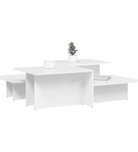 Couchtische 2 Stk. Weiß Holzwerkstoff