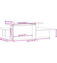 Couchtische 2 Stk. Grau Holzwerkstoff