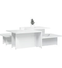 Couchtische 2 Stk. Hochglanz-Weiß Holzwerkstoff