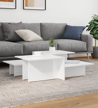 Couchtische 2 Stk. Hochglanz-Weiß Holzwerkstoff