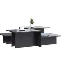 Couchtische 2 Stk. Hochglanz-Grau Holzwerkstoff