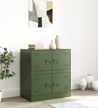 Sideboard Olivgrün 67x39x73 cm Stahl