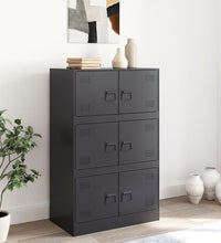 Sideboard Schwarz 67x39x107 cm Stahl