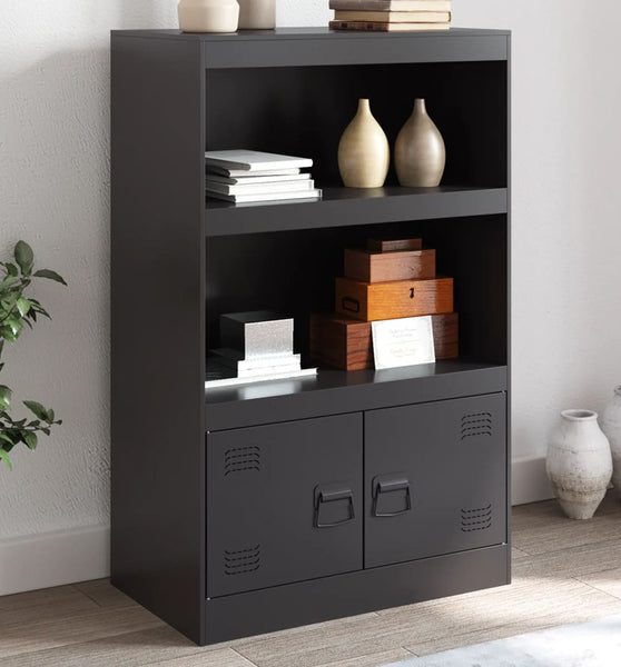 Sideboard Schwarz 67x39x107 cm Stahl