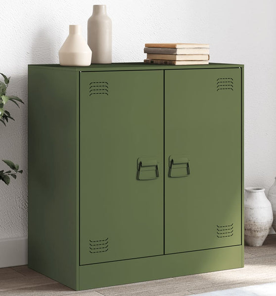 Sideboard Olivgrün 67x39x73 cm Stahl