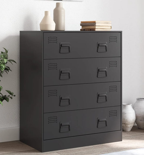 Sideboard Schwarz 67x39x83 cm Stahl