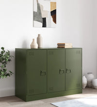 Sideboard Olivgrün 99x39x73 cm Stahl