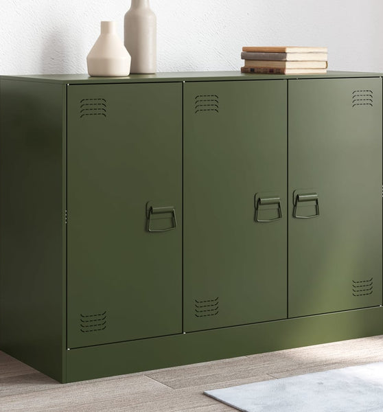 Sideboard Olivgrün 99x39x73 cm Stahl