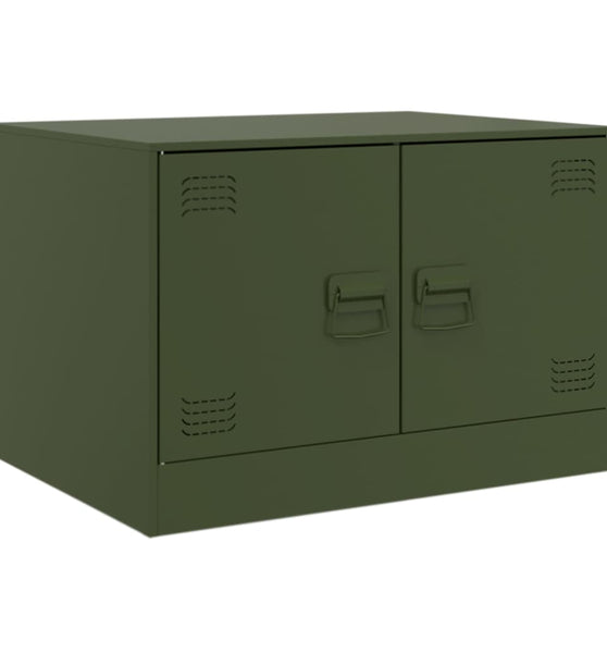 Couchtisch Olivgrün 67x50x44 cm Stahl