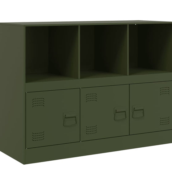 Sideboard Olivgrün 99x39x73 cm Stahl