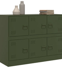 Sideboard Olivgrün 99x39x73 cm Stahl