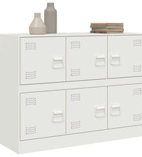 Sideboard Weiß 99x39x73 cm Stahl