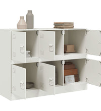 Sideboard Weiß 99x39x73 cm Stahl