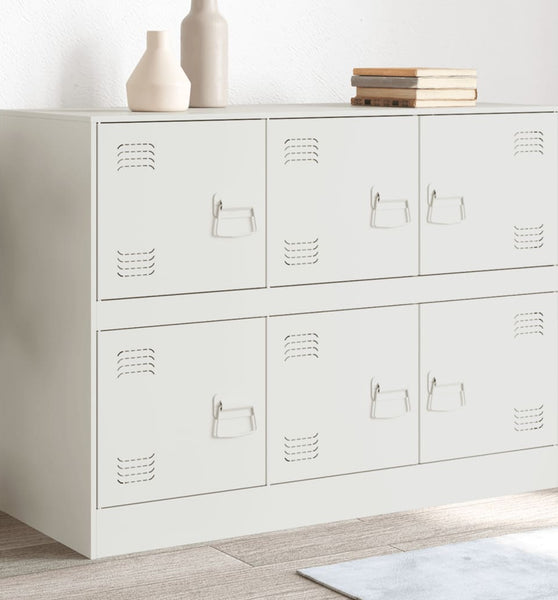 Sideboard Weiß 99x39x73 cm Stahl