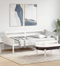 Tagesbett ohne Matratze Weiß 90x200 cm Massivholz Kiefer