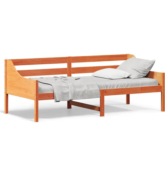 Tagesbett ohne Matratze Wachsbraun 90x200 cm Massivholz Kiefer