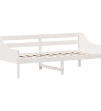 Tagesbett ohne Matratze Weiß 100x200 cm Massivholz Kiefer
