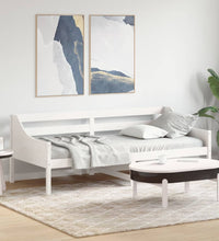 Tagesbett ohne Matratze Weiß 100x200 cm Massivholz Kiefer