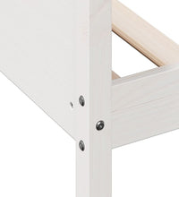 Tagesbett ohne Matratze Weiß 100x200 cm Massivholz Kiefer