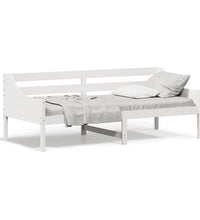 Tagesbett ohne Matratze Weiß 100x200 cm Massivholz Kiefer