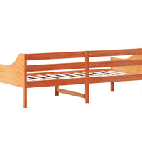 Tagesbett ohne Matratze Wachsbraun 100x200 cm Massivholz Kiefer