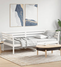 Tagesbett ohne Matratze Weiß 80x200 cm Massivholz Kiefer