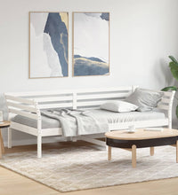 Tagesbett ohne Matratze Weiß 90x200 cm Massivholz Kiefer