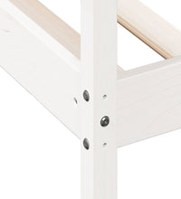 Tagesbett ohne Matratze Weiß 90x200 cm Massivholz Kiefer