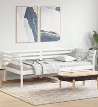 Tagesbett ohne Matratze Weiß 100x200 cm Massivholz Kiefer