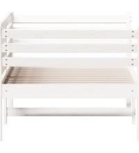 Tagesbett ohne Matratze Weiß 100x200 cm Massivholz Kiefer