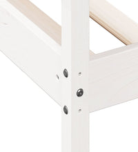 Tagesbett ohne Matratze Weiß 100x200 cm Massivholz Kiefer