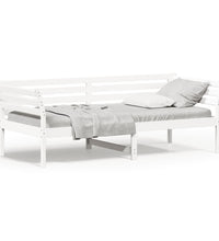 Tagesbett ohne Matratze Weiß 100x200 cm Massivholz Kiefer