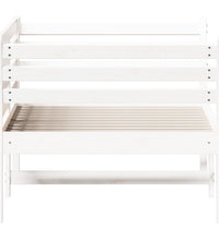 Tagesbett ohne Matratze Weiß 90x190 cm Massivholz Kiefer