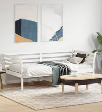 Tagesbett ohne Matratze Weiß 75x190 cm Massivholz Kiefer