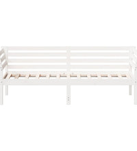 Tagesbett ohne Matratze Weiß 75x190 cm Massivholz Kiefer