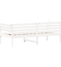 Tagesbett ohne Matratze Weiß 75x190 cm Massivholz Kiefer