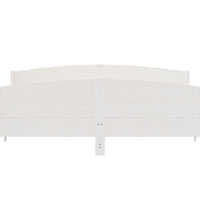 Massivholzbett ohne Matratze Weiß 200x200 cm Kiefernholz