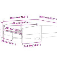 Massivholzbett ohne Matratze 180x200 Kiefernholz