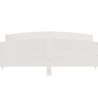 Massivholzbett ohne Matratze Weiß 180x200 cm Kiefernholz