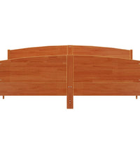 Massivholzbett ohne Matratze Wachsbraun 180x200 Kiefernholz