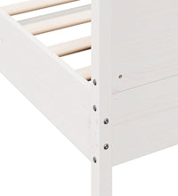 Massivholzbett ohne Matratze Weiß 160x200 Kiefernholz