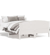 Massivholzbett ohne Matratze Weiß 160x200 Kiefernholz