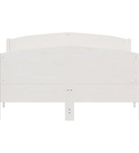 Massivholzbett ohne Matratze Weiß 150x200 cm Kiefernholz